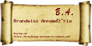 Brandeisz Annamária névjegykártya
